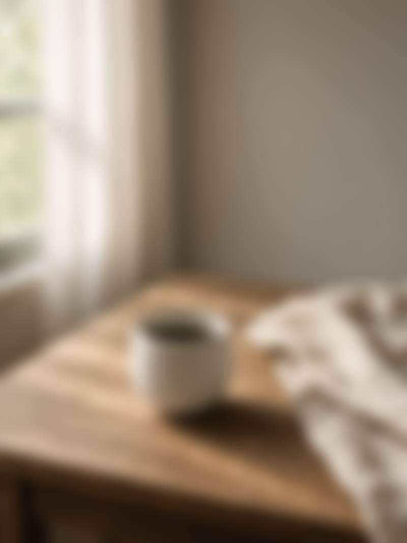 A studio table in morning light.